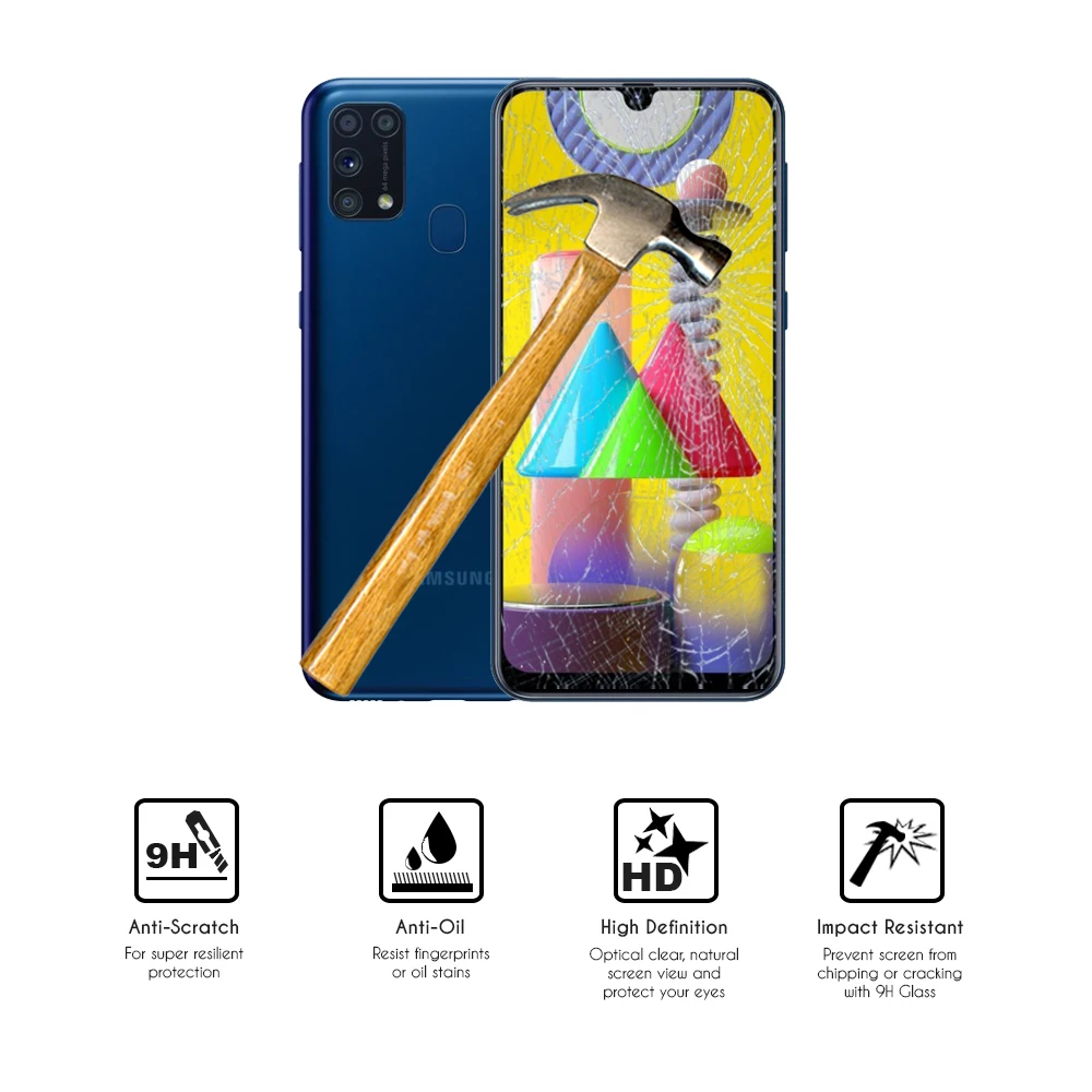 Закаленное стекло для смартфона Samsung Galaxy M31 (4G) 6 4 дюйма|Защитные стёкла и плёнки