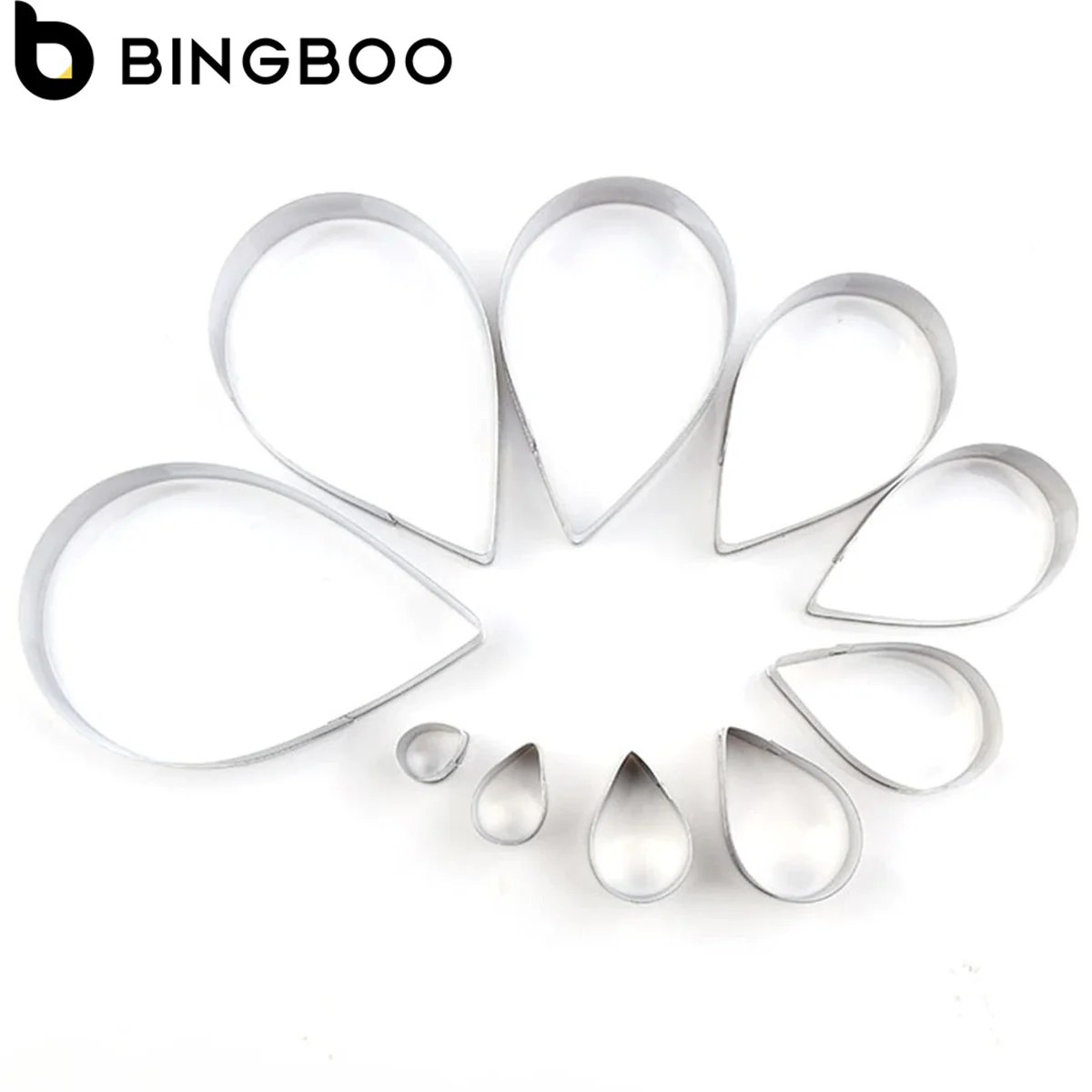 

10Pcs Petal Drop Rose Cutting Die Cutters Bread Making Baking Mould Fondant Mold Cake Mould Biscuit Craft DIY Baking Tool Family