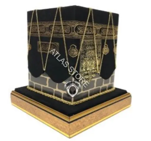 WONDERFUL Kaaba Models Pedestal Stone Wooden Cabinet Model color black