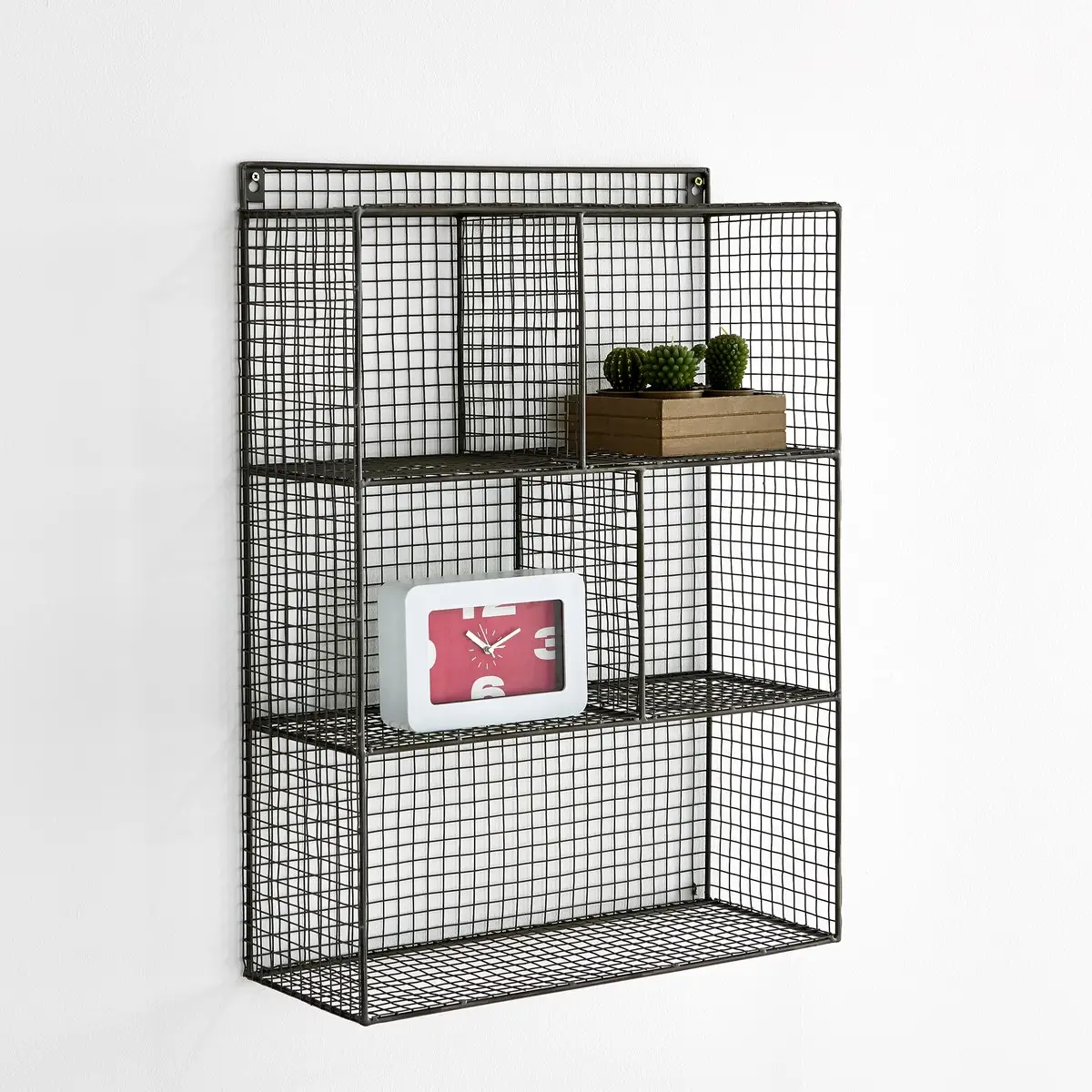Metal Wall Rack Decorative 5 Mesh Cage Wire Bookcase Decorative Bookcase WD207