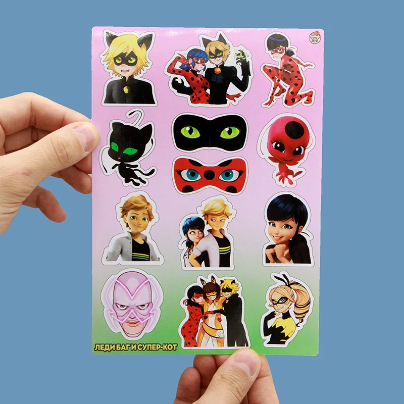 Наклейка Леди Баг и супер кот для детей на телефон ноутбук блокнот наклейка
