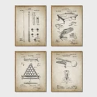 Винтажные постеры и принты для бильярда, бильярдного стола