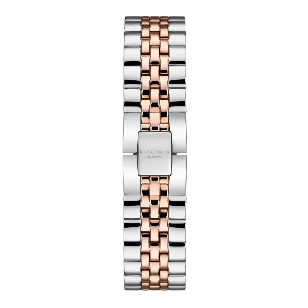 Reloj Rosefield mujer QVSRD Q014 Boxy White Sunray Silver rosegold Duo cuadrado|Женские наручные часы| |