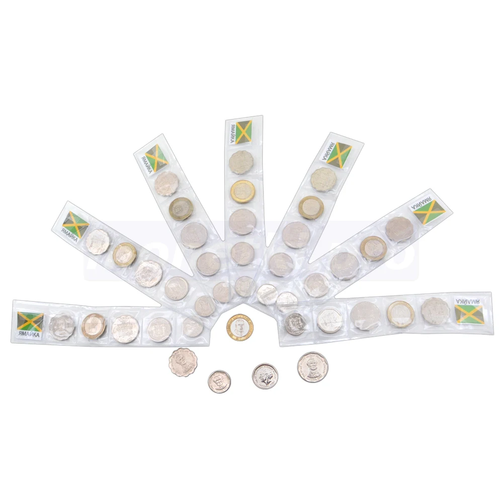 Монеты Ямайки. Комплект из 5-ти монет номиналом 1 5 10 20 долларов (1994-2018 гг) - купить по