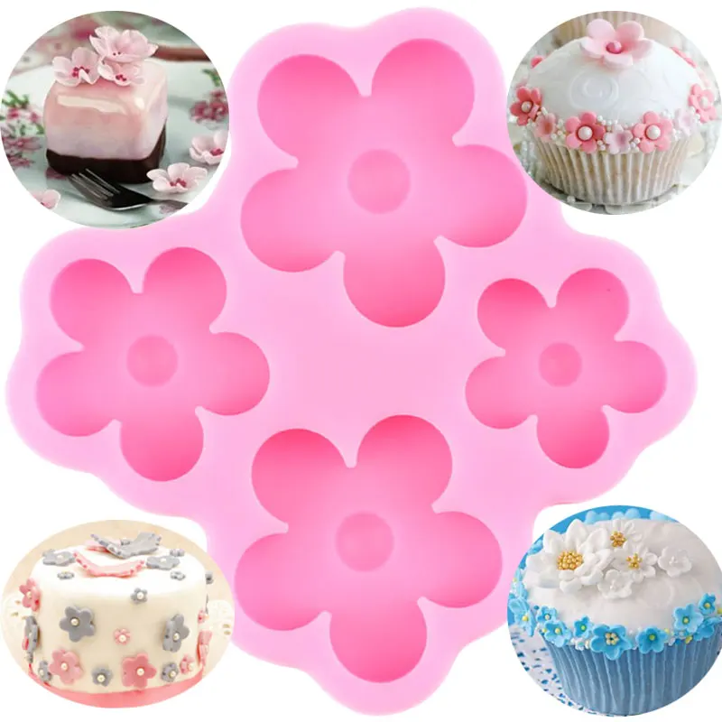 Цветок Силиконовые Формы для кексов фигурки жениха и невесты Fondant (сахарная)