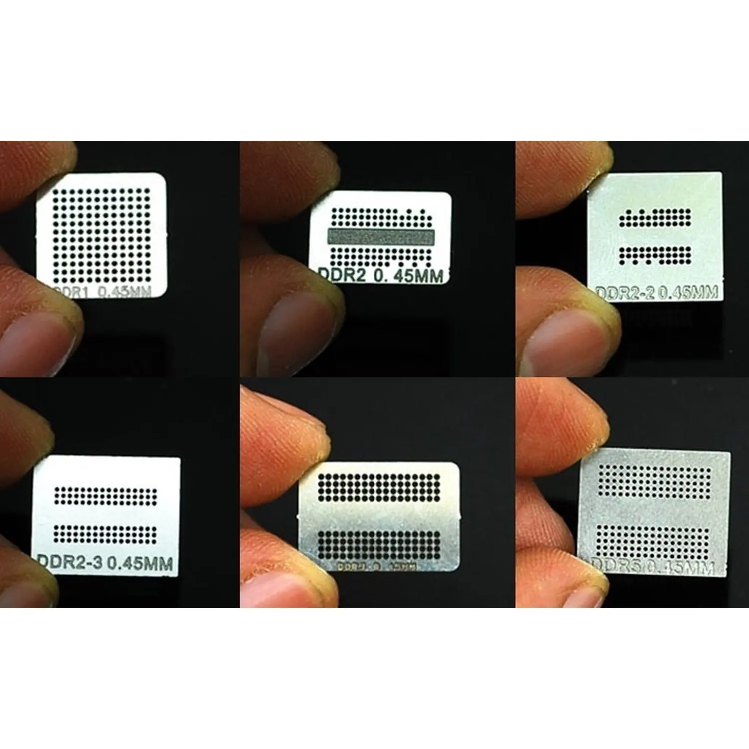 Упаковка 6 трафаретов для чипов память DDR DDR2 2 3 DDR3 GDDR5|Интегральные схемы| |