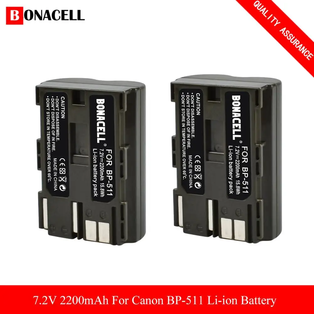Аккумуляторная батарея bonacell для камеры литий ионная 7 4 В Canon EOS 300D 5D 20D 30D 50D 40D 10D