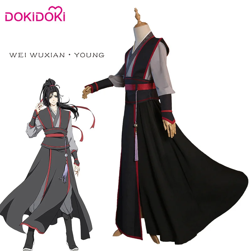 DokiDoki Аниме Косплей Mo Dao Zu Shi Wei WuXian подростковый вер. Костюм Wu Xian мужской костюм на