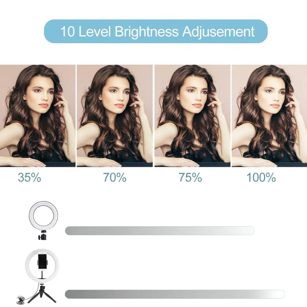 Светодиодный селфи кольцо лампы светильник кольцевой для фотосъемки с profissional