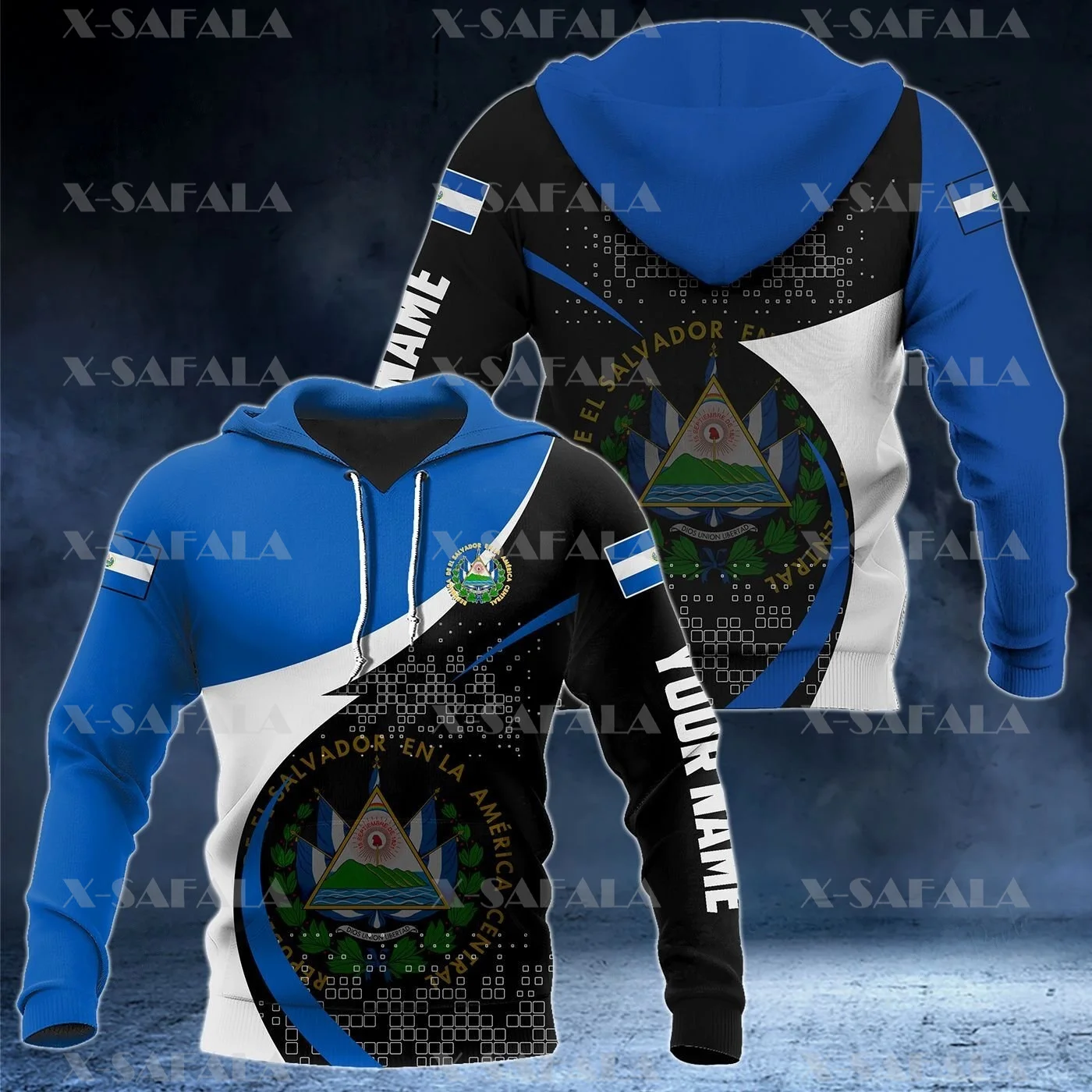 

EL SALVADOR PROUD Salvadorans Country Flag 3D Print Zipper Hoodie Man Female Pullover Sweatshirt Hooded Jersey Tracksuits-1