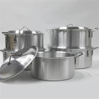 5pcsset thick aluminum pot set multi purpose pot soup pot cookware set panela cooking tool big big pot