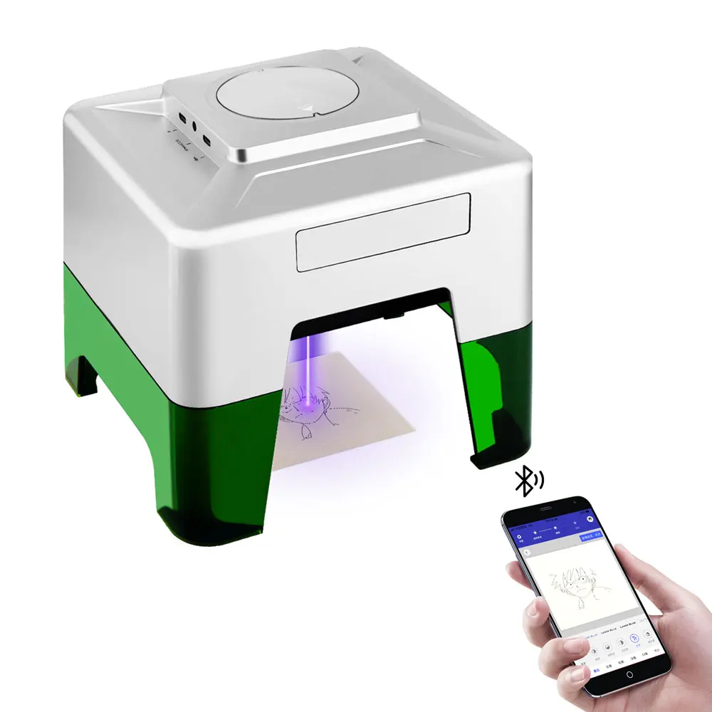 

mw-3 mini laser engraving machine 7500mw Bluetooth controlled portable engraving machine removable bracket + laser goggles