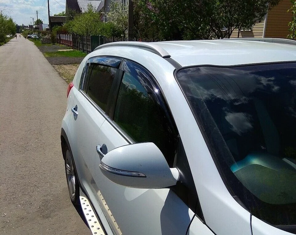 Winds for Kia Sportage deflectors windows raincoats on the window visors visor Sun rain smoke wind 2010-2019 | Автомобили и