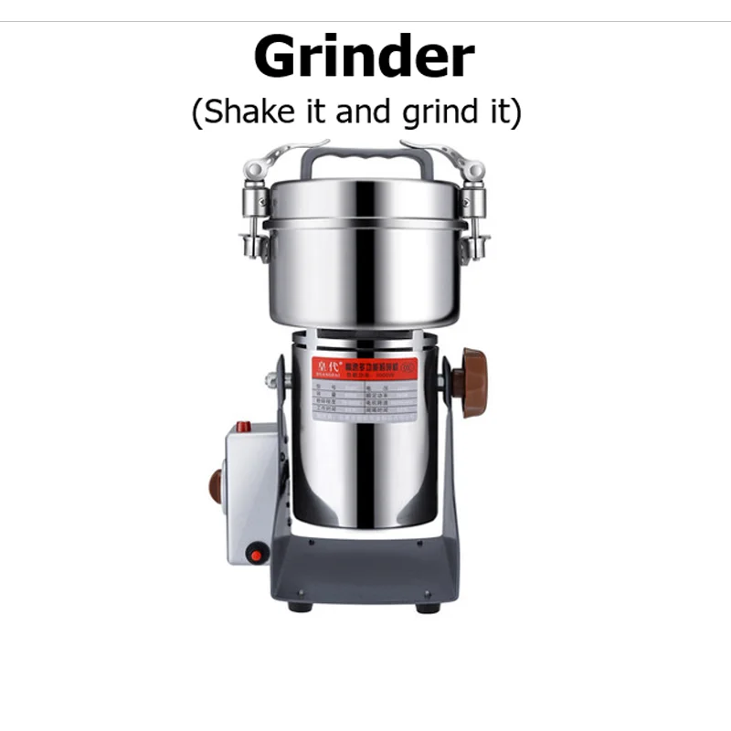 

Stainless Steel Grinder / 800g 3000W Crusher Pulverizer Blender Grinding Mill Pulverator Milling Machine Herbal Medicine Herb