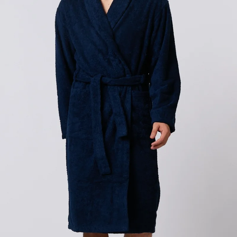 Халат мужской махровый Люкс с вышивкой Любимый дедушка |