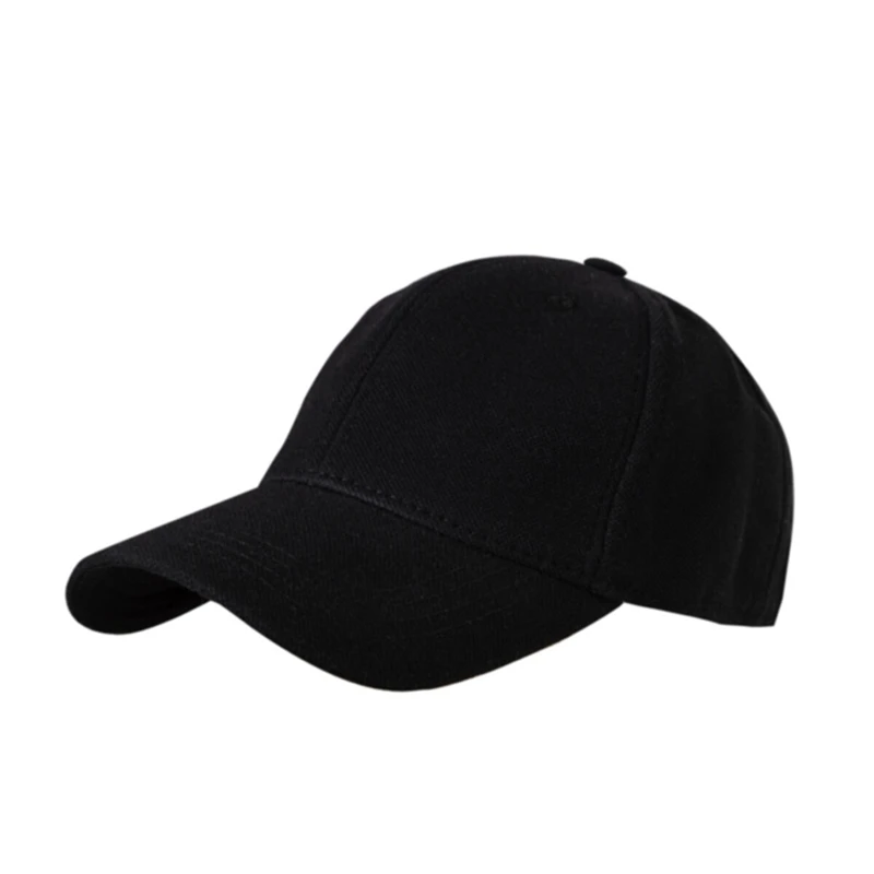 

Men's Basic Black Cap Fashion Standart Size Trucker Outdoor Streetwear Hip Hop Baseball Casual Sport Style Solid