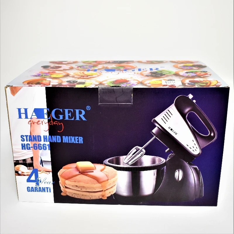 МИКСЕР. ЧАША С ПОДВИЖНОЙ ПОВЕРХНОСТЬЮ. 2 ВИДА НАСАДОК. 5 СКОРОСТЕЙ. МАТЕРИАЛ ЧАШИ