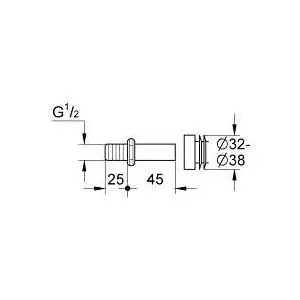 Гарнитур Grohe наливной для писсуара (37044000) | Обустройство дома
