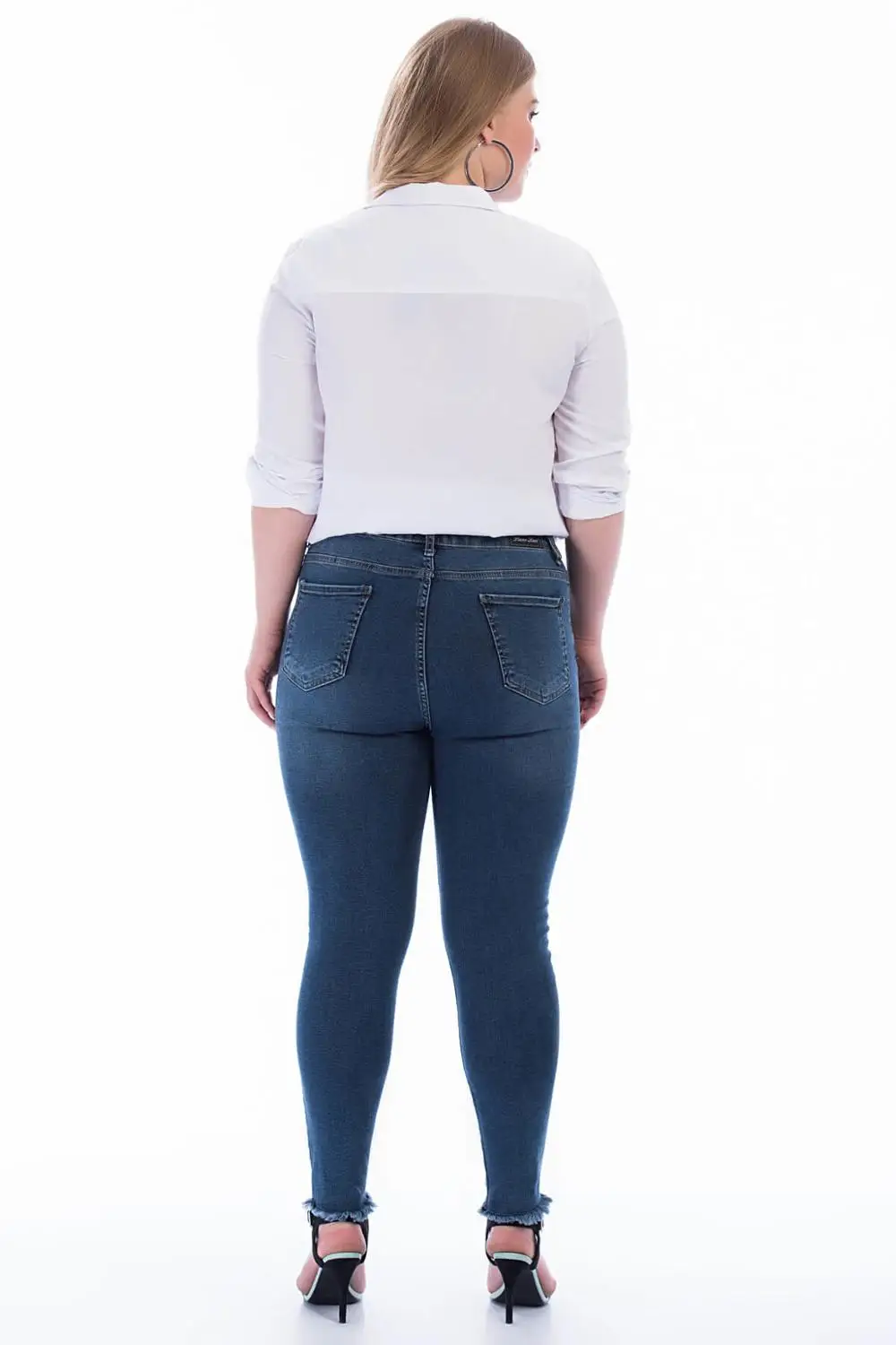 Женские джинсовые брюки с блестками размера плюс синего цвета 49108 от AliExpress RU&CIS NEW