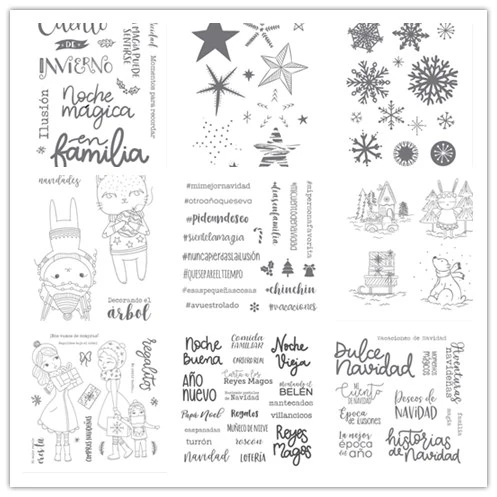 Испанская Прозрачная силиконовая печать/печать для скрапбукинга своими