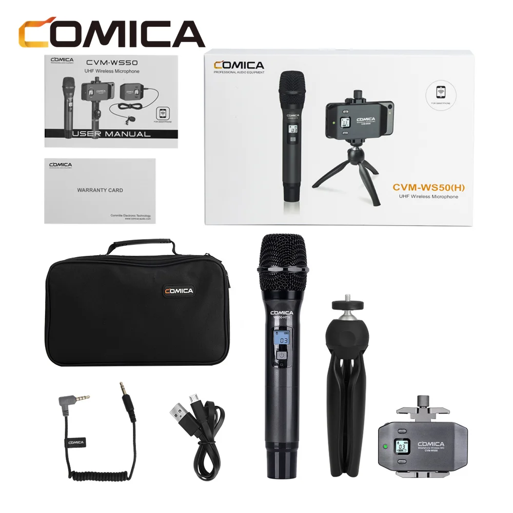 Беспроводной микрофон для смартфона Comica CVM-WS50(H) петличный iPhone Android Камера Samsung Note