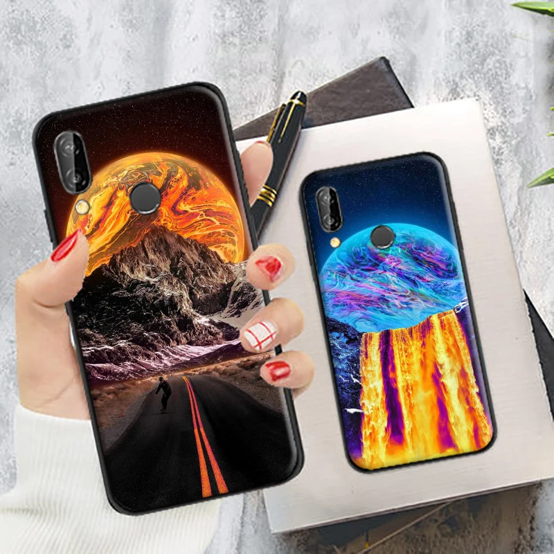 

Space Planet Stars Moon Phone Case For Huawei P Smart Z 2019 2021 P20 P20 Lite Pro P30 P40 P40 Lite Pro Back Cover Funda