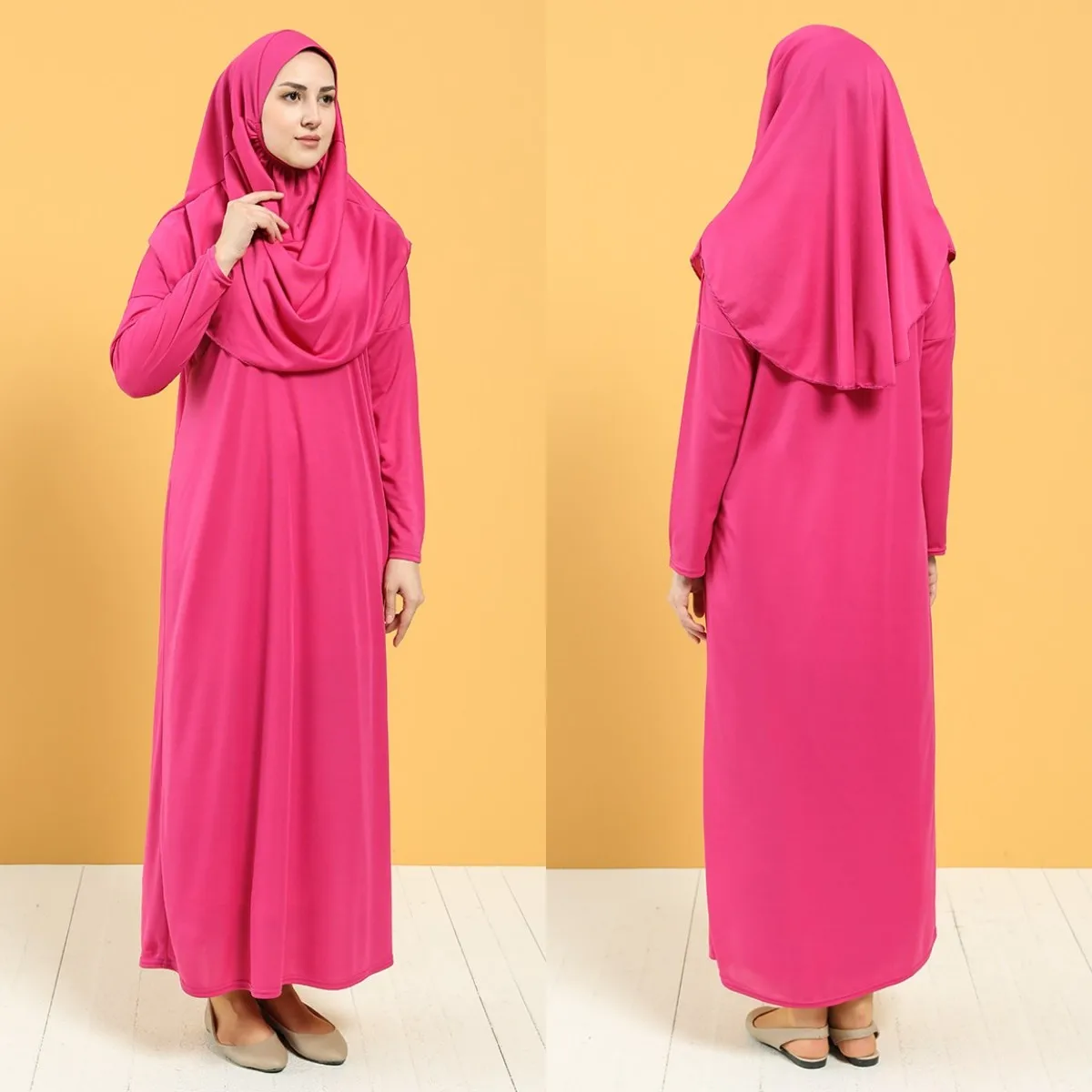 

5XL 6XL Plus Size Prayer Hijab Dress Eid Ramadan Muslim Women Abaya Long Islamic Clothes Niqab Vestidos Prayer Wear Garment