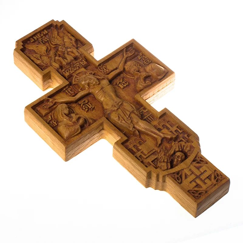 Крест Христианский ортодоксальный деревянный резной. Carved Christian cross|Настенные