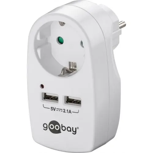 Адаптер для Европы и с 2 разъемами USB Blanco |