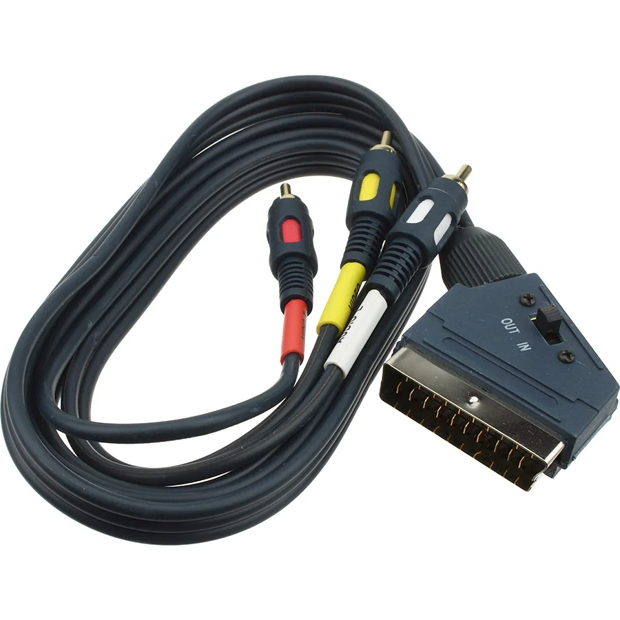 Шнур 3RCA-SCART 1.5M с ПЕРЕКЛ АРБАКОМ АРН-200-1.5 |