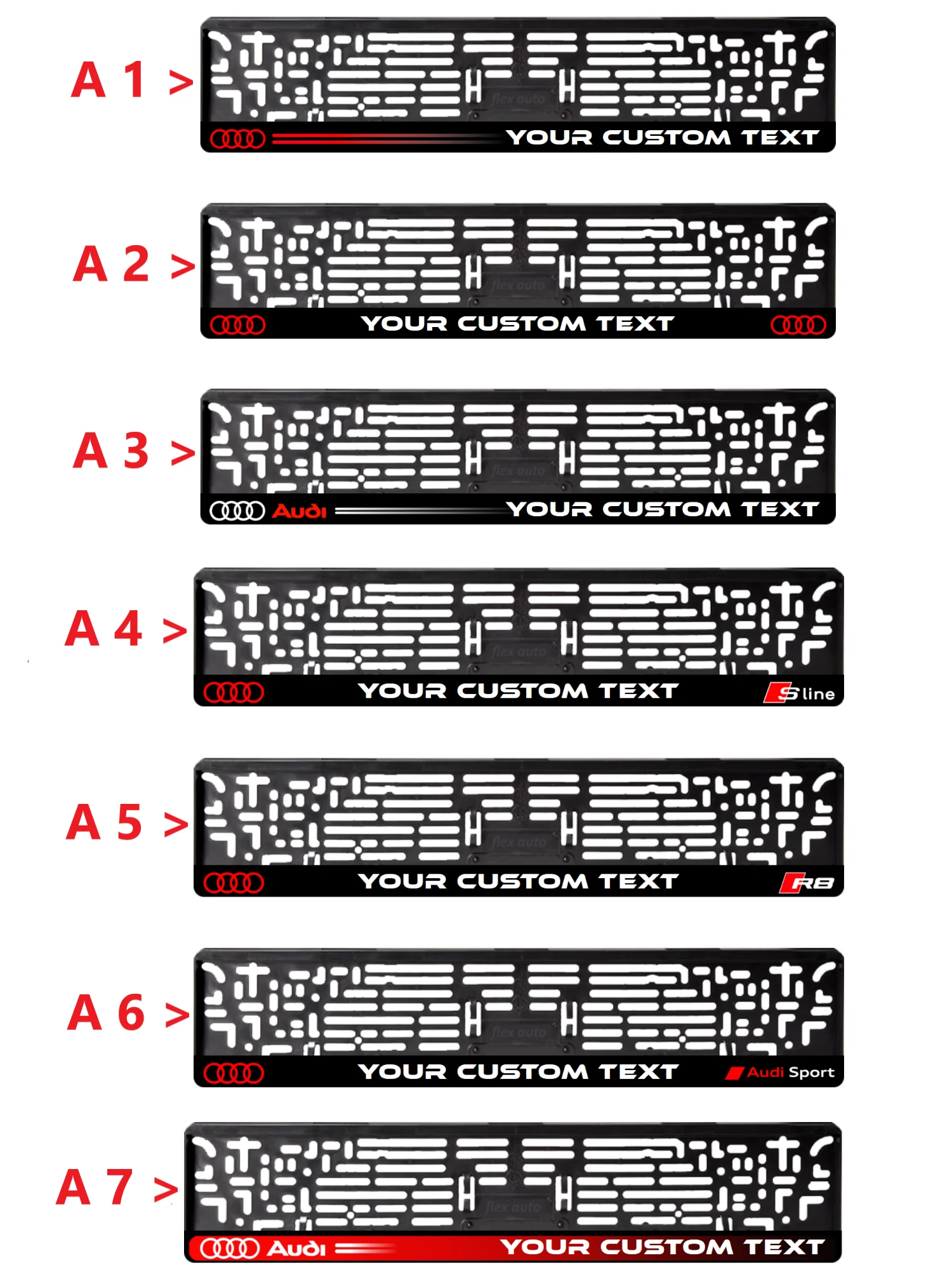 

Для Audi держатель номерного знака с текстом на заказ объемная рамка Автомобильные аксессуары рамка для номерного знака Автомобильная накле...