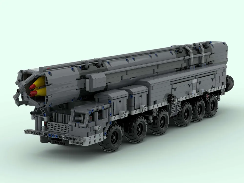 

2021 NEW Science and technology building block military series MOC saber missile car children's assembly toy model Boy Gift