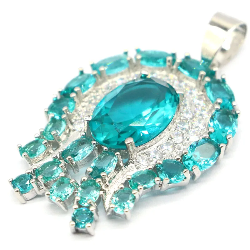 43x26 мм роскошная женская серебряная подвеска большого размера с