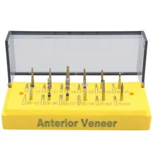 1 комплект (12 шт.) Профессиональный стоматологический противоударный шпон, алмазные буры