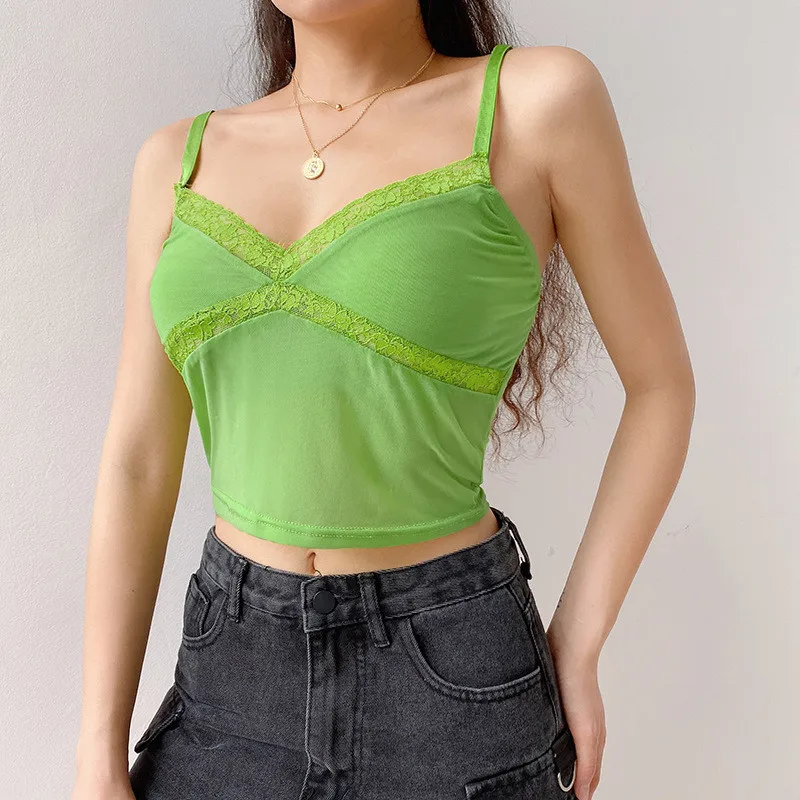 

T-shirts Candy Color Women's Tube Tops Sexy Crop Halter Tank Top on Thin Straps Female Body Debardeur Women 2020 Summer Bar Vest