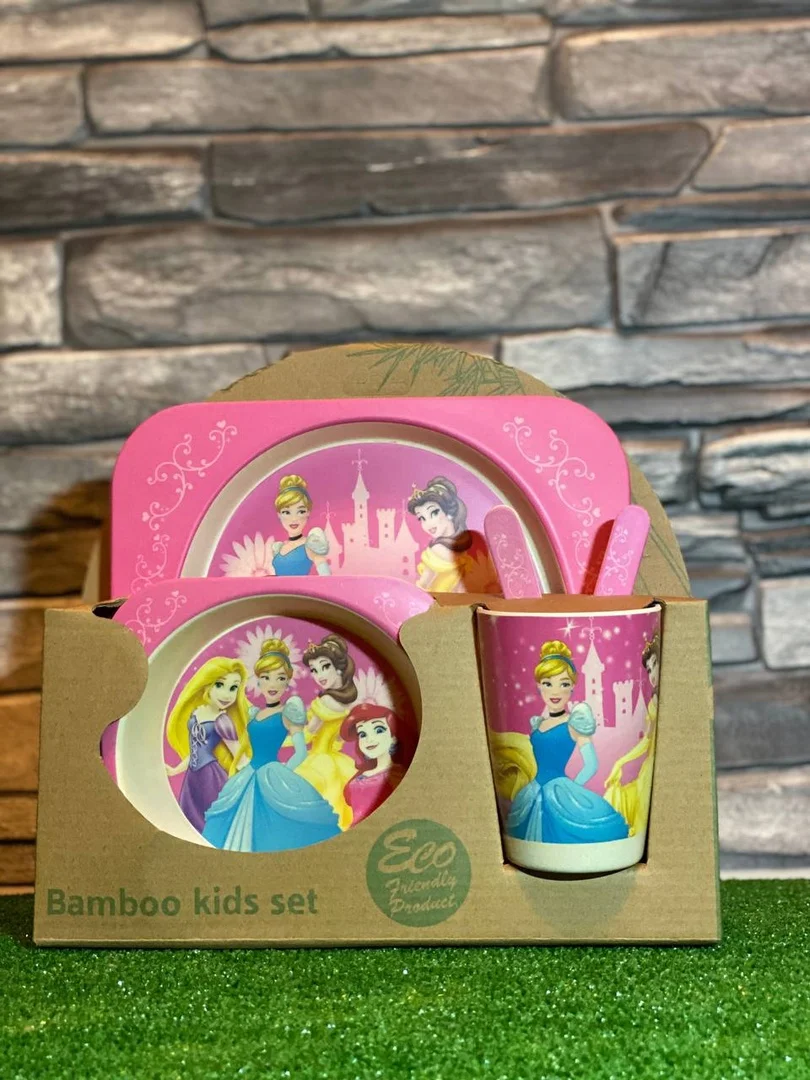 Набор для кормления детей/ ложка/ вилка/ тарелка глубокая/ набор посуды детей