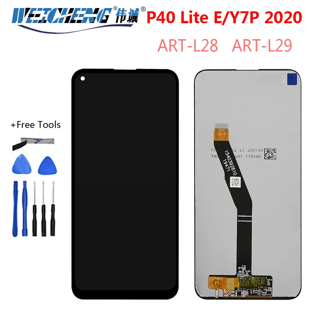

6.39" For Huawei P40 lite E LCD Display Touch Screen Digitizer Assembly+Frame For Huawei Y7p 2020 LCD ART-L28 ART-L29 Display