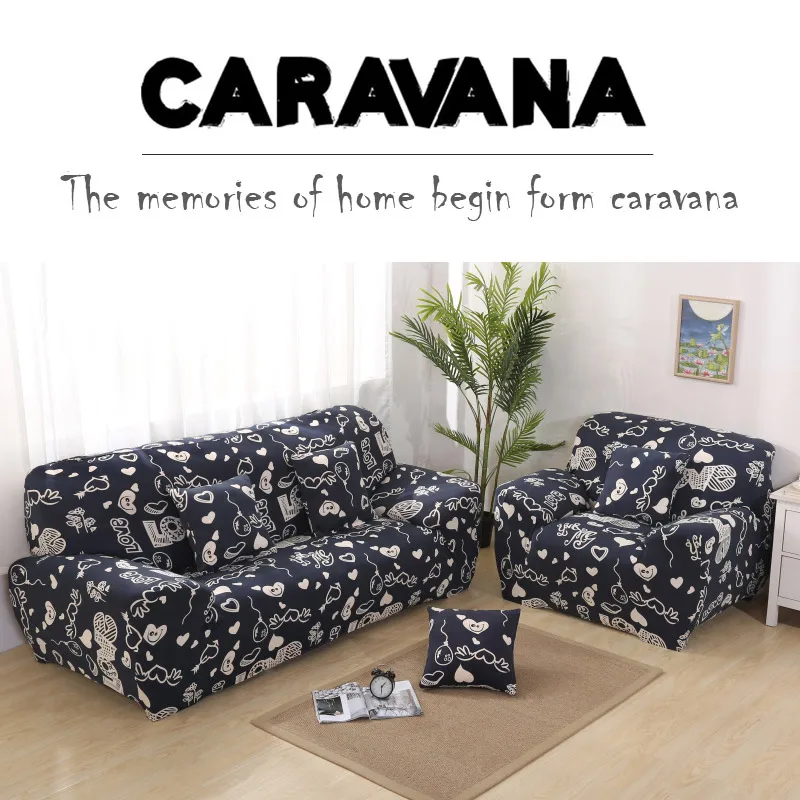 Modern Geometric Pattern Sofa Slipcover All-inclusive Large Stretch Leather Furniture Protecto for LoveSeat |