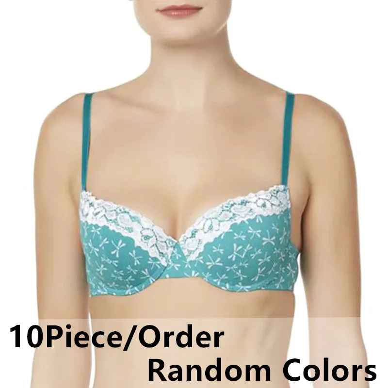 10Piece/Random Color Bra Girls Good Quality Large Size Push Up Underwear Padded Intimates Sexy Women's Bra 99395
