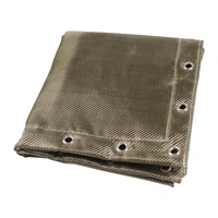 titanium basalt fiber heat resit mat fire blanket with eylets for heat shield protection welding turbocharger