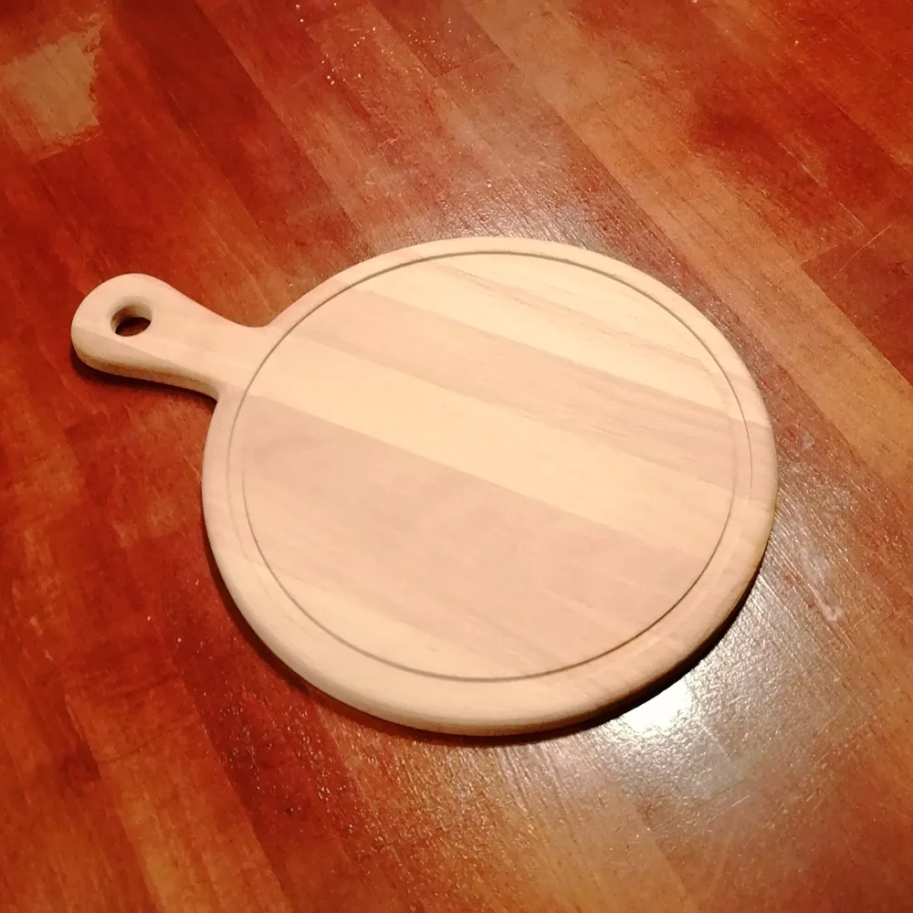 Доска деревянная круглая для разделки и сервировки стола доска кухни