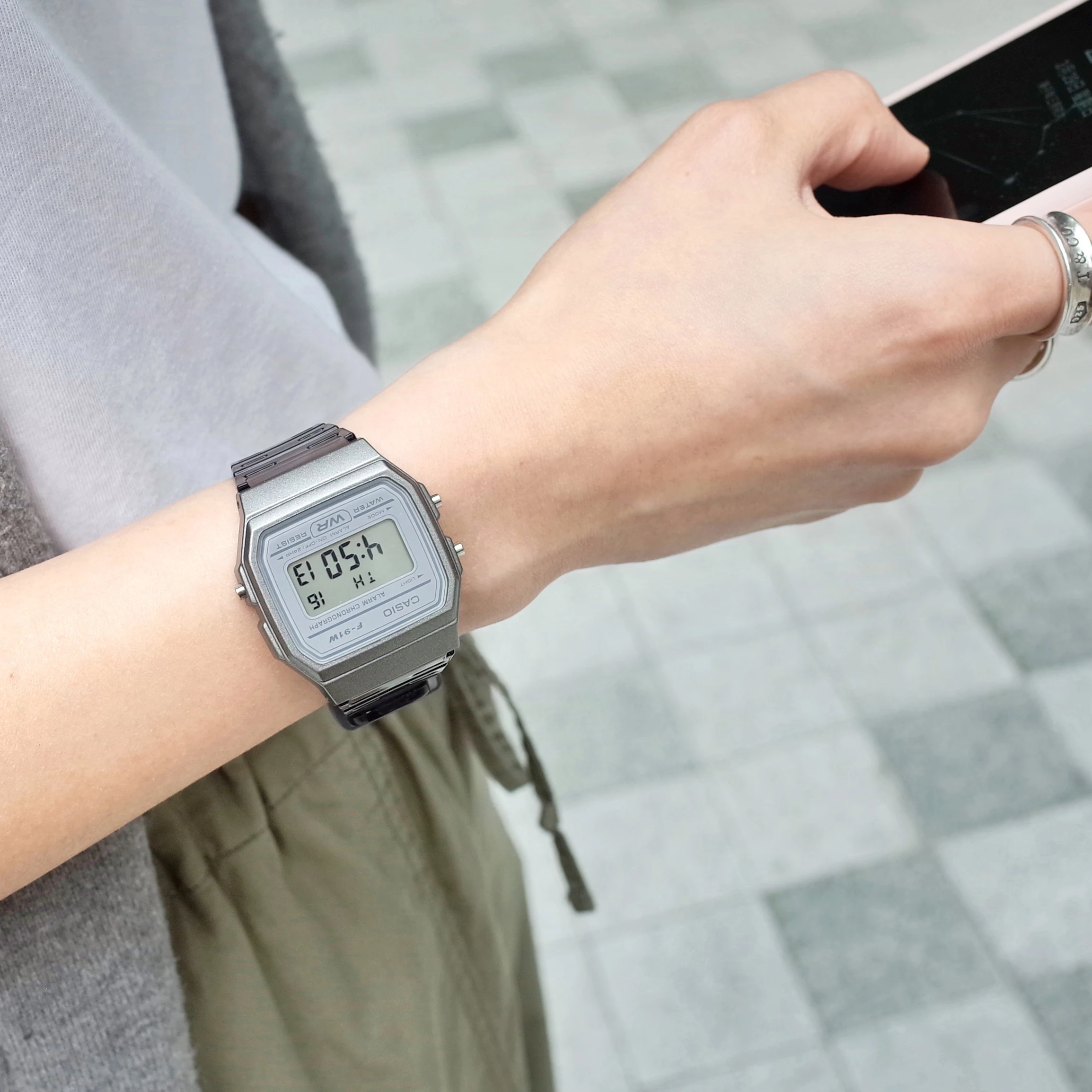 casio watch gray