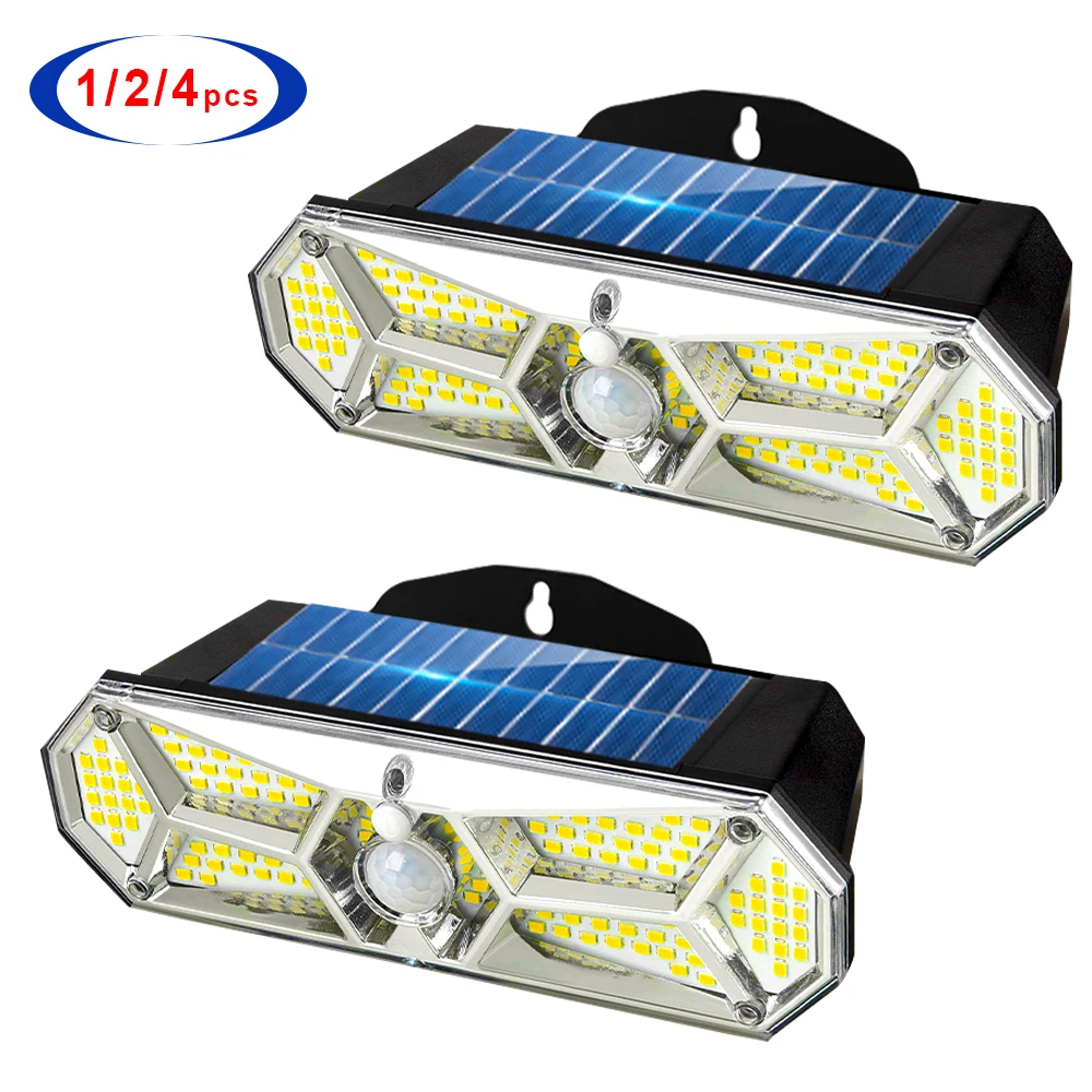 

3000w Solar Light Outdoor Motion Sensor 126LED IP65 Waterproof Super Bright Solar Wireless Wall Lamp with 3Modes and 8Wide Angle