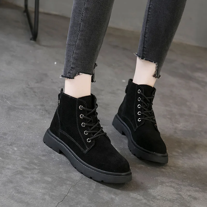 DRKANOL новые женские ботинки из натуральной кожи осень-зима ботильоны на плоской