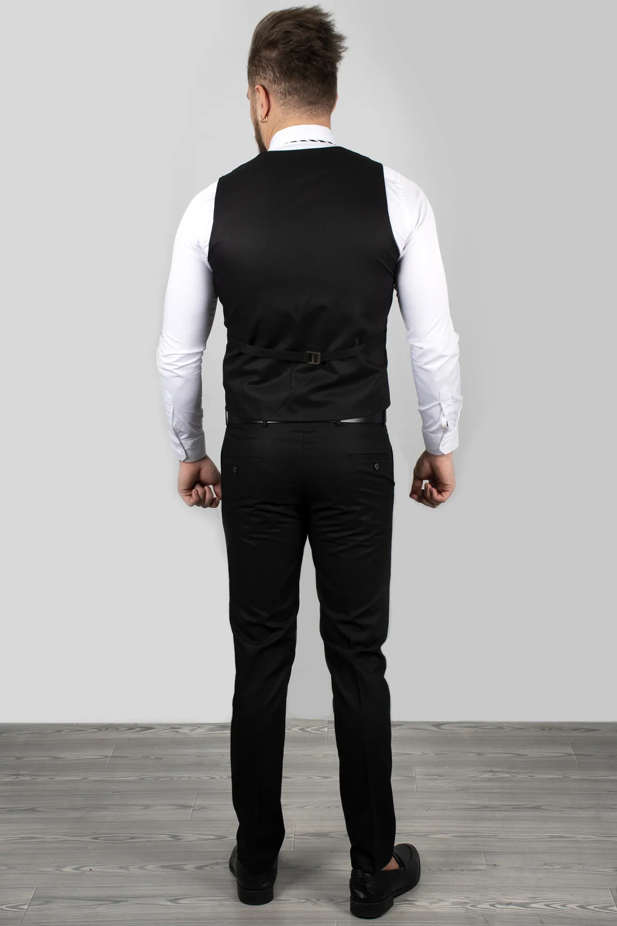 

DeepSEA Self Print Narrow Cut Pants Vest Suit 2009052