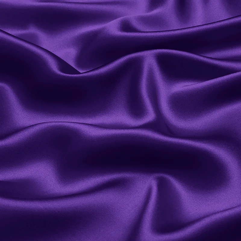 

100% silk charmeuse satin 16mm 114cm(45") width purple color mulberry silk fabric NO.34