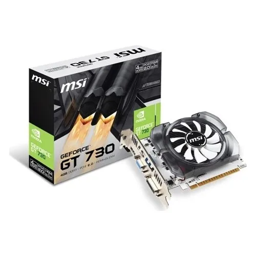 MSI NVIDIA GeForce GT 730 4 GD3V2 Гб 128 бит DDR3 DX(12) PCI E 2 0 Графика карты (N730 4GD3V2) Внешние Экран