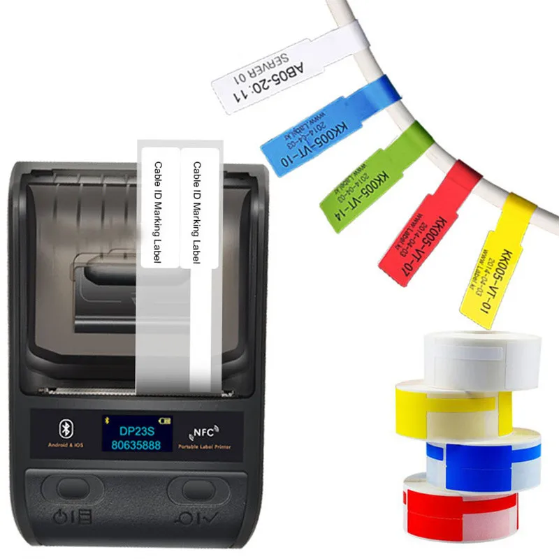 

New Arrival Portable 203dpi Bluetooth 58mm Wireless Mini Thermal Label Printer Mobile DP23S For Maker Barcode Sticker Cables Tag