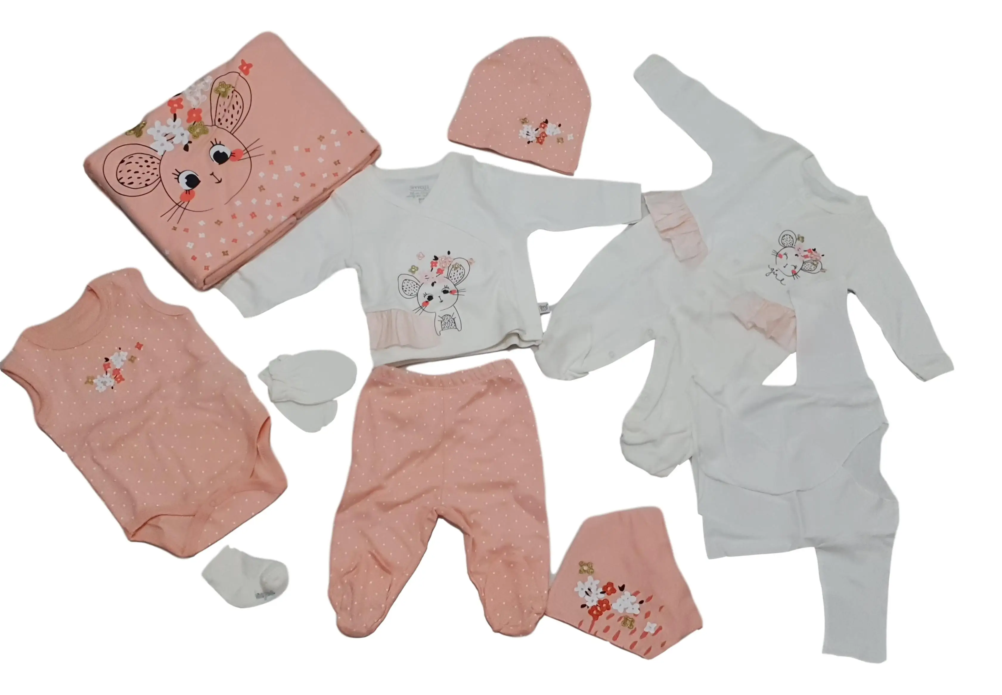 

BABY GIRL BODYSUIT SET OF 10 PIECES
