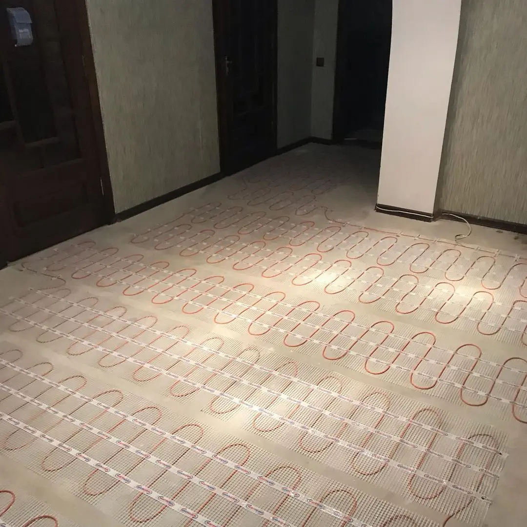 Теплый пол электрический WarmCoin ЭКО кабельный теплый нагревательный мат в стяжку